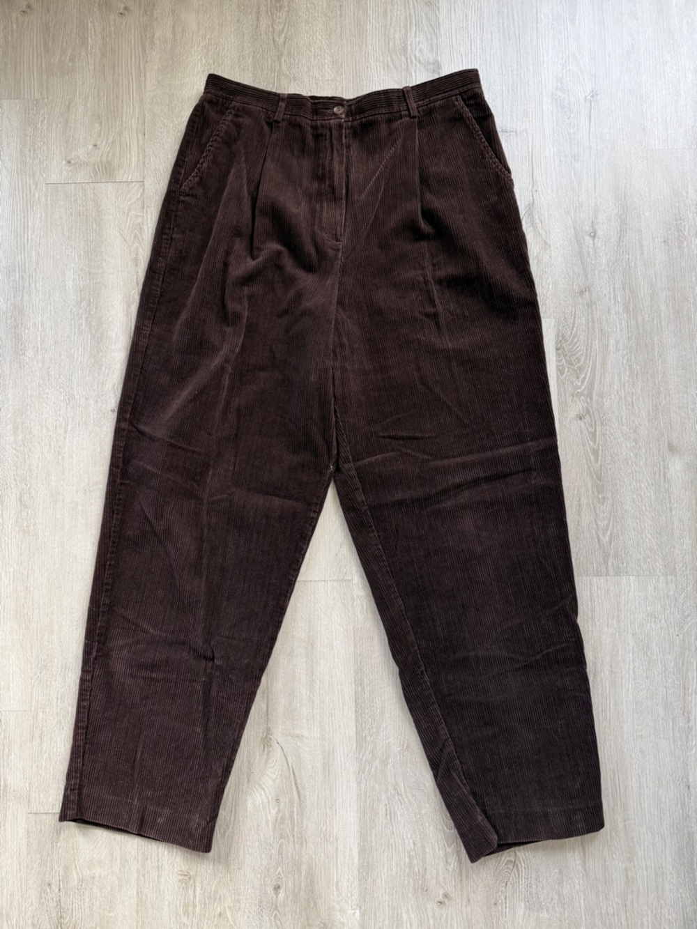 Pendleton Original 16 Brown Cotton Pleated Corduroy Pants